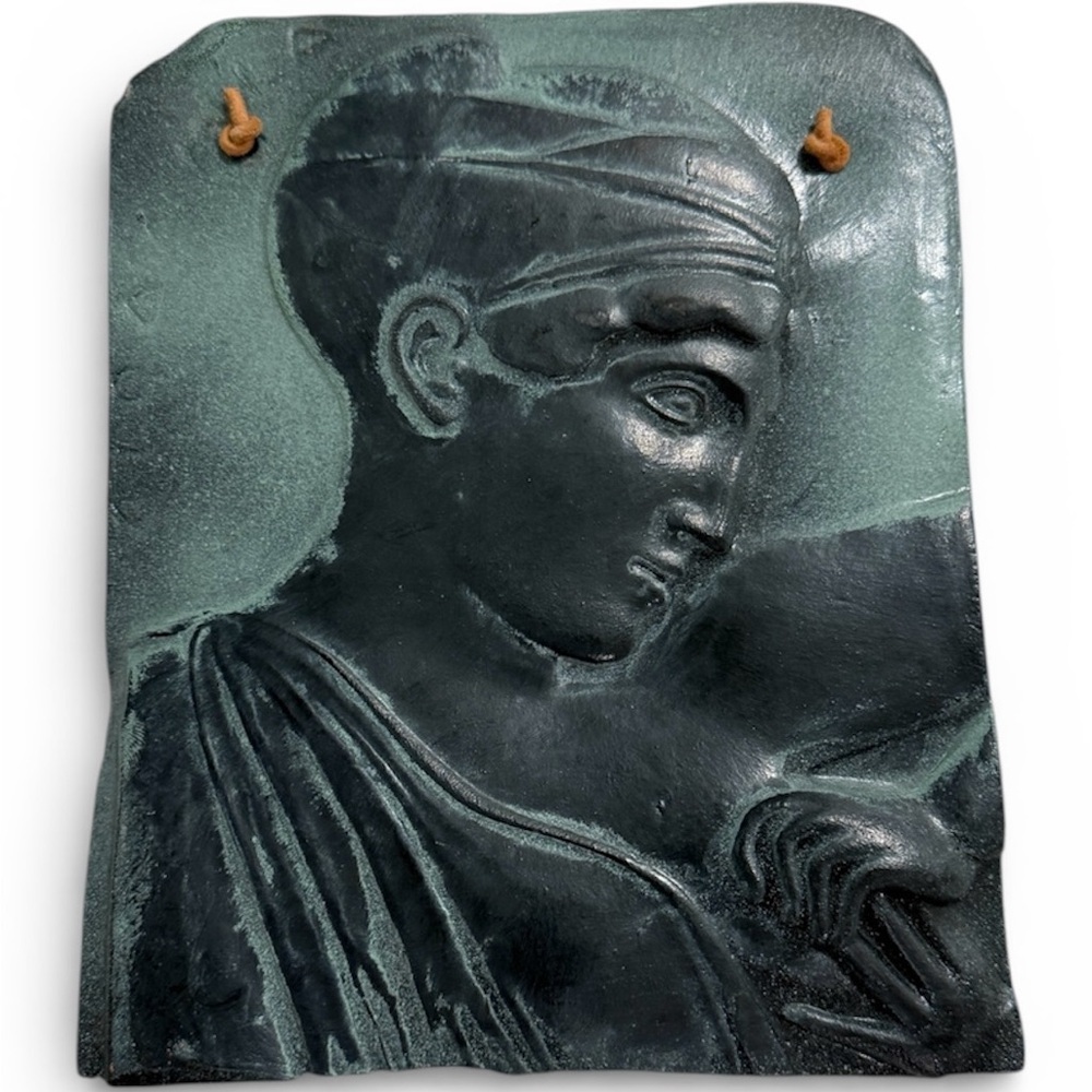 Vintage Greek Relief Plaque Hippodamia (Deidameia) Temple of Zeus Olympia Art